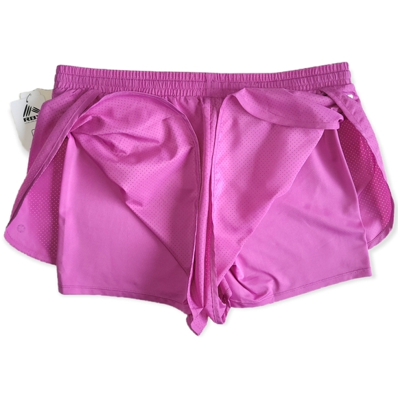 RBK Reebok NEW Micofiber Athletic Stretch Vented Women's Pink Running Bike S… - Picture 3 of 16